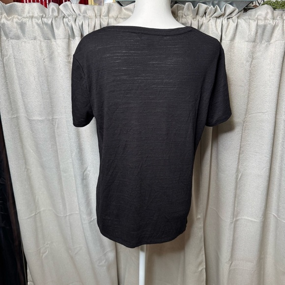 Simply Vera by Vera Wang Relaxed Fit Black Short Sleeve Tee Sz Lg - Picture 4 of 6